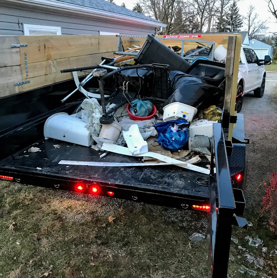 Roll-off dumpster delivered to a residential driveway in Schuylkill Haven