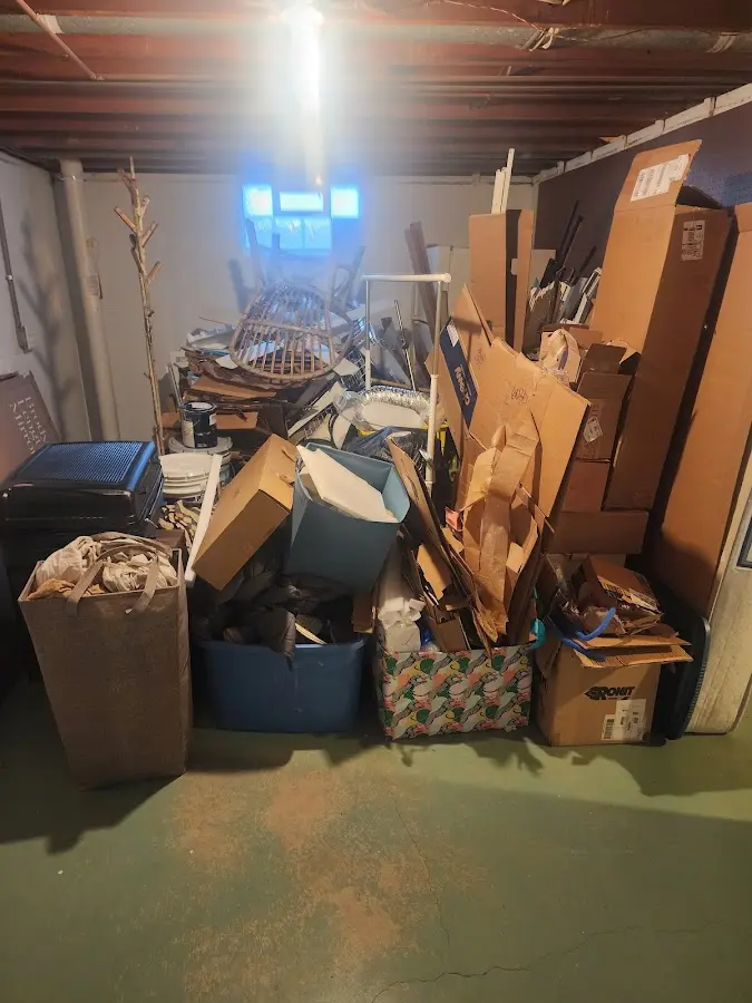 Roll-off dumpster container at job site for 4 Yard Dumpster Rental in Schuylkill Haven